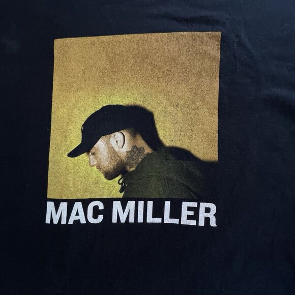 Mac Miller T Shirt Mens Large Black Short Sleeve Cotton Tour 2018 Hip Hop Music - Picture 2 of 10